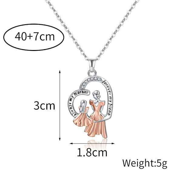 Äidin lahjat Sterling Silver Mom kaulakorut Äiti ja lapsi Rakkaus Hän
