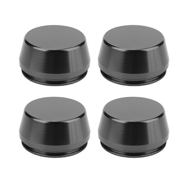 4 stk. 56 mm/2,2 tommer Universal Fælgefælg Centerkapsel Navdæksel Aluminium Modificeret Del (Sort)