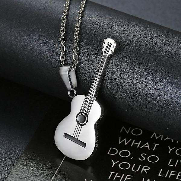 ##/Silverhalsband Musik Gitarr Hänge Halsband Män Kvinnor##/