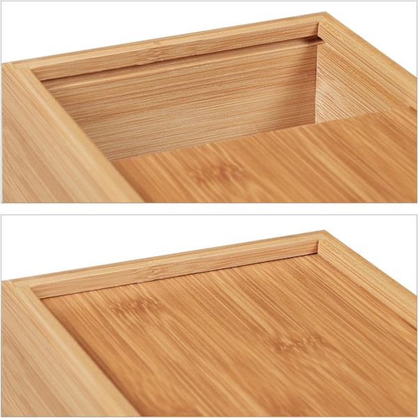 Bambus vævæskeskrin træ vævæskeskrin HxWxD: 7,5 x 24 x 12 cm