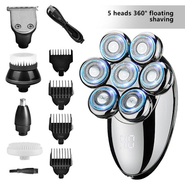 ##/Elektrisk Kropsbarbermaskine 5 i 1 Elektrisk Barbermaskine Våd og Tør Barbermaskine##/