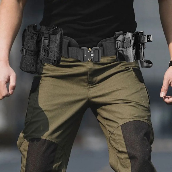 ##/Taktisk Kampbelte Sett Slank Airsoft Belte Metallspenne Skyting Jakt##/