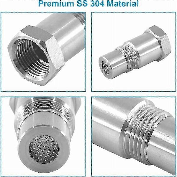 2 stk. Oxygen Extender Sensor Forlænger Spacer Til Biler Motor Udstødningssystemer M18 x1.5, 45mm Lambda Sonde