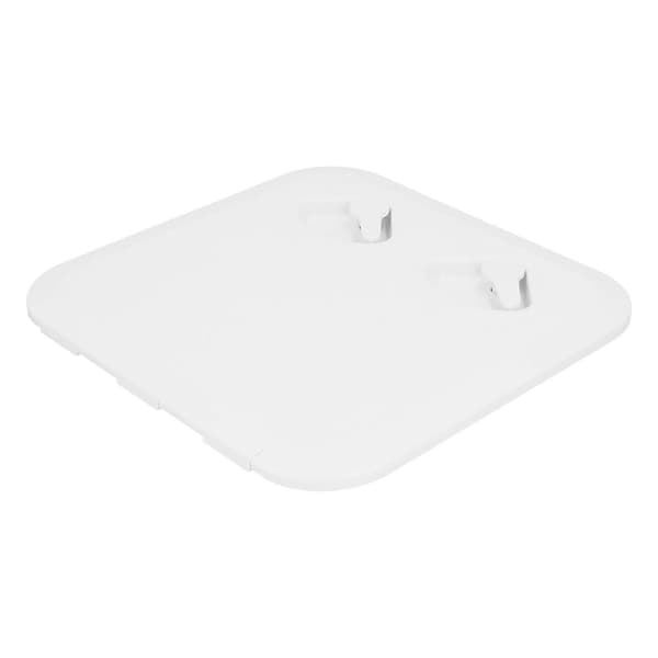 Marine Båt Däckslucka Lock Vit med 2 Starka Infällda Handtag ABS Plast 37,5 x 36,8 cm