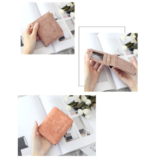 En grøn håndtaske, 11,5 cm × 10 cm × 2,5 cm, koreansk stil kvindelig kort
