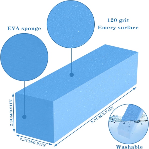 ##/10 stk Neglebufferblokk, Profesjonell 120 Grit Neglesliping Blokk##/