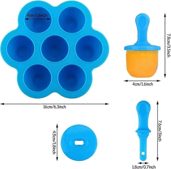 Mini Ispinneform, 7 Hull Silikon Ispinneform, Hjemmelaget Ispinneform, Gjenbrukbar DIY Ispinneform