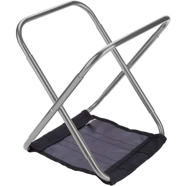 Foldbare campingstole (sølv), lille bærbar foldestol, ultra