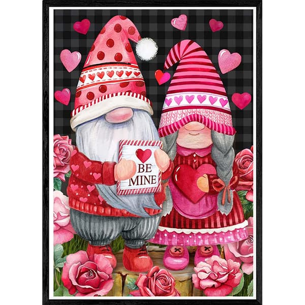##/30x40cm Diamantmålning Set för barn - rosa dvärg, broderi##/