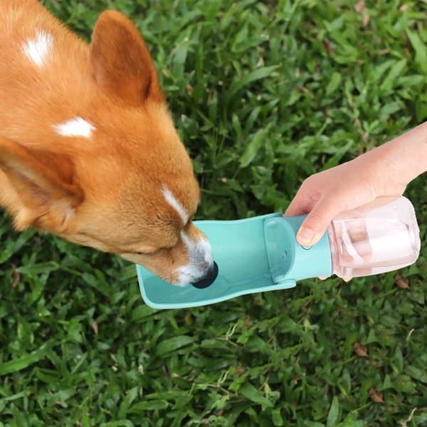 ##/Fällbar hundmatare 350ml drickflaska hundar för på språng##/