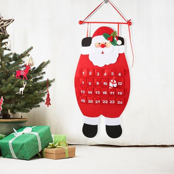 Julemandens julekalender, 3D filt hængende adventskalender