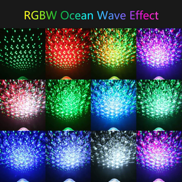 Projektorlampa Star Wave Bluetooth Musikprojektor Vattenvågor