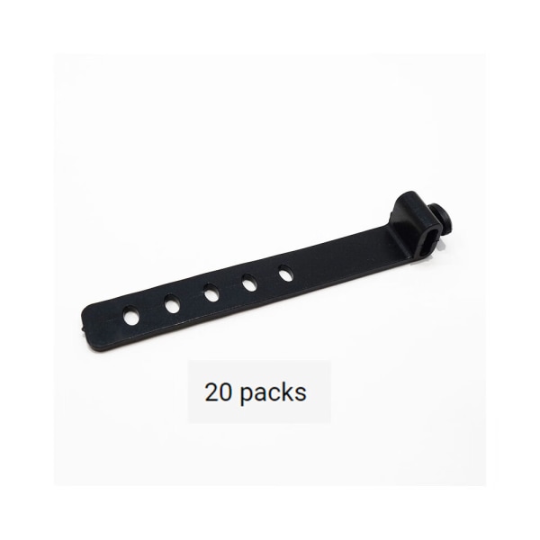 20 pakker (sort, ca. 85*12 mm) bærbart datakabel netværkskabel