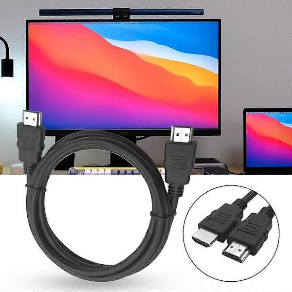 HDMI-kompatibel kabel, plug and play, bred anvendelse, praktisk metall, pålitelig videokabel for TV-dekoder 1M