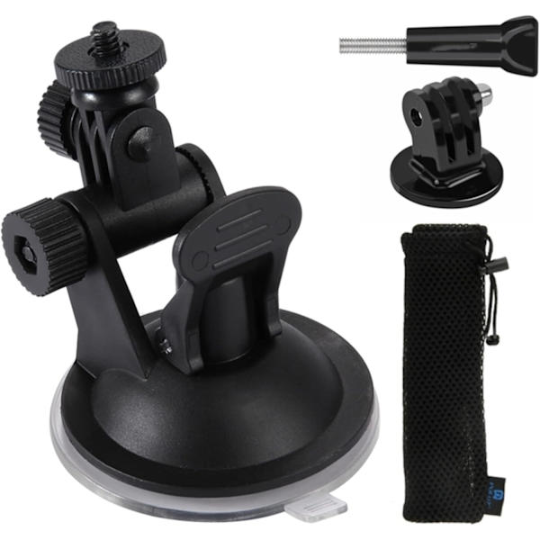 ##/Bil Kort Handtag Sugkoppfäste Skruvadapter & Förvaringsväska för Go-Pro##/