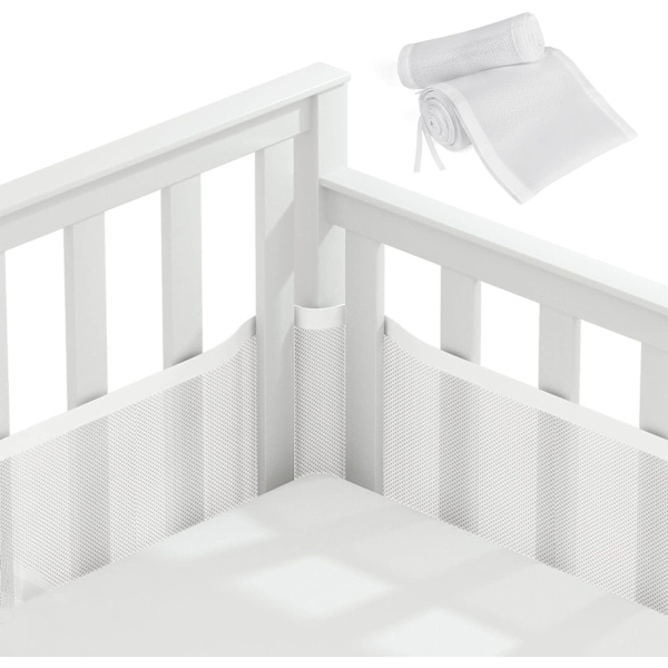 Baby Cabin Bumper, Seng Bumper, 3D Mesh Foring, Sikker for Luft i Barnevognen