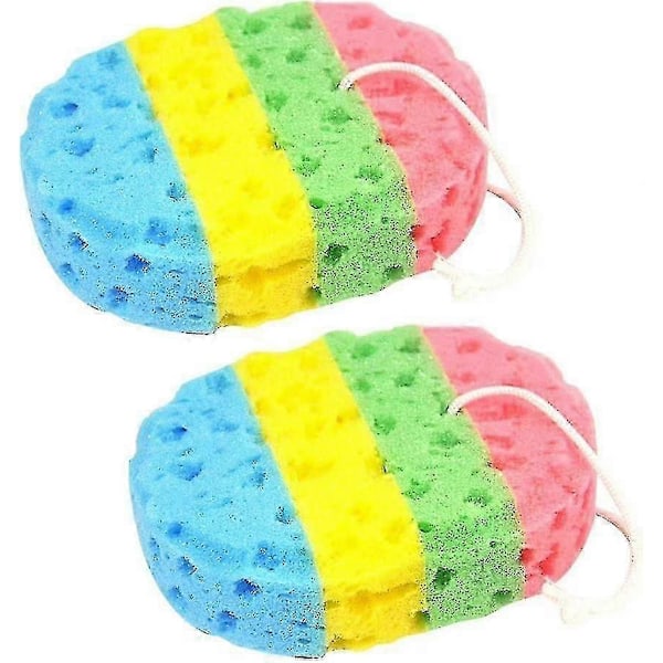 2 st Ovala Tvättsvampar av Sjögräs Mjuk Skumgummi Duschsvamp Skrubbare