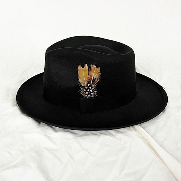 ##/Svart vintage topphatt i denim##/