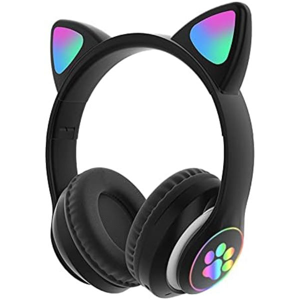 (Svart) Barnhörlurar, trådlösa Bluetooth-hörlurar