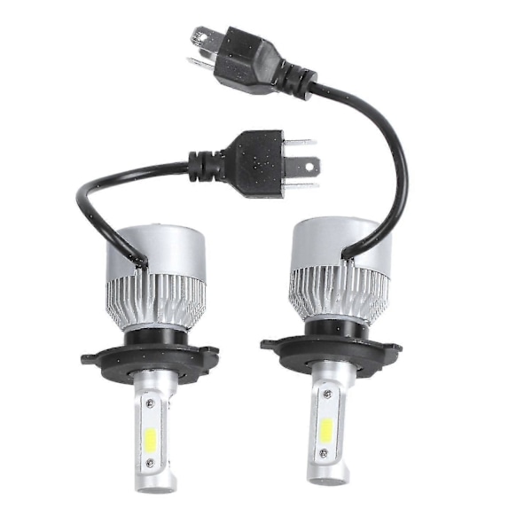 2 X S2 H4 72w 8000lm LED-strålkastare Bil Hög/låg stråle Autolampor 6000k Vit