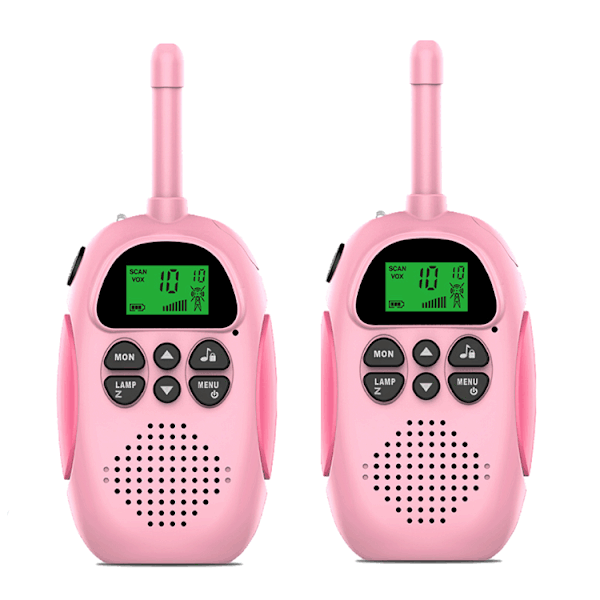 ##/(2 rosa) laddningsbara walkie-talkies radioleksaker för barn##/