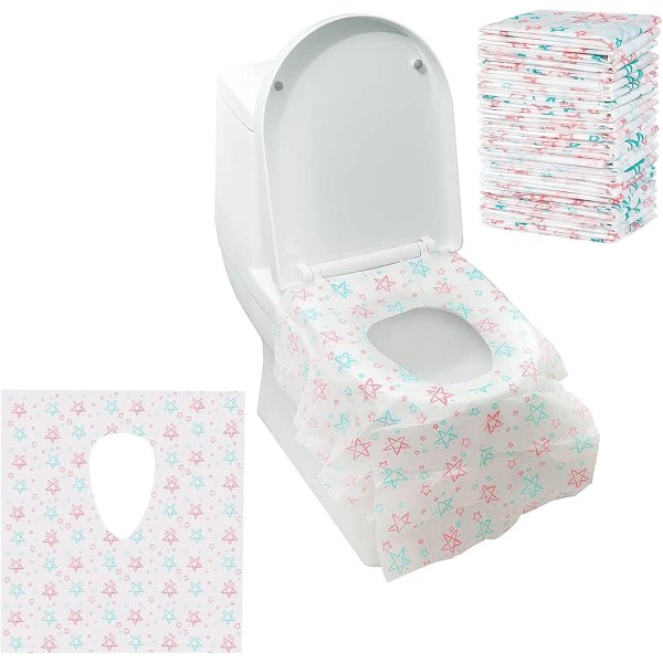 20 stk. engangs-toiletsæder, toiletpapir toiletsæde der