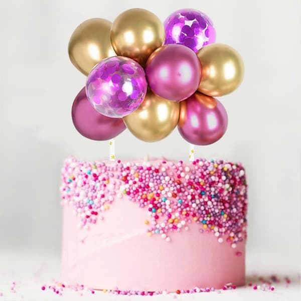 10 stk. 5 tommer balloner Tyk genanvendelig emulsion Rosaguld kagepynt Balloner til kager 7