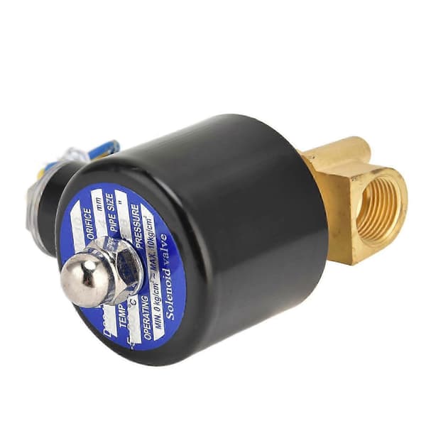 2W04010 G3/8 tommer Solenoidventil Messing Membran Normalt Lukket Elektrisk Solenoidventil til Vand Luft Olie DC24V