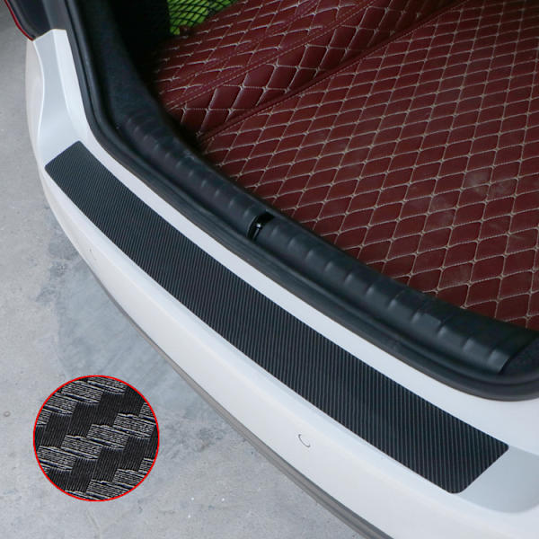 Rød-Bil Bagklap Carbonfiber Sticker Beskyttelsesstribe