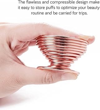 Svampsvampholder, (2-pakke Roségull) Makeup Svamptørking S