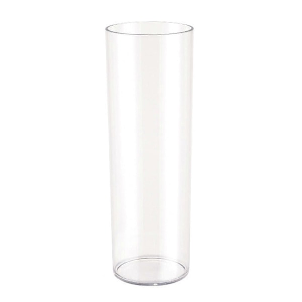 Klar Cylinderformad Vas Bröllopsfest Matbord Centerpiece Hydroponisk Blomhållare Transparent Växtbehållare Dekoration 30cm