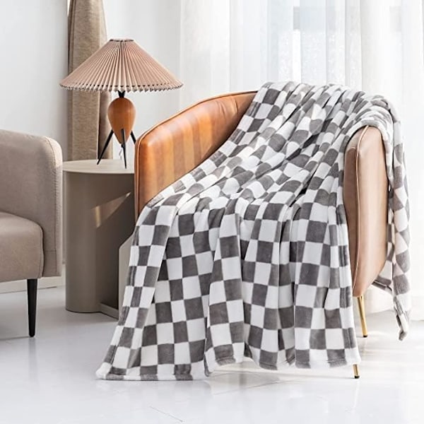 ##/Grå Mjuk Filt Flanell Soffa Filt Mjuk (70x100 cm)##/