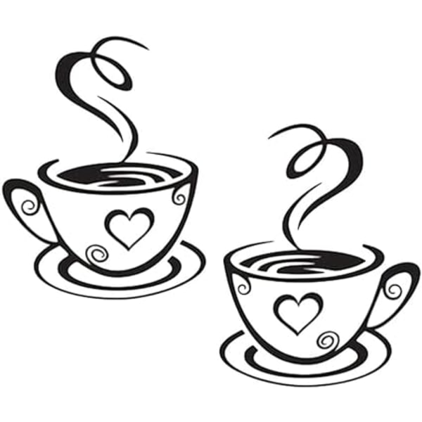 Kaffe Te Väggdekaler Kaffe Koppar Konst Vinyl Dekal Kök Restaurang