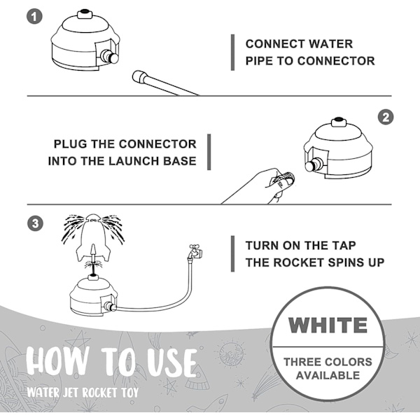 Vannrakett Sprinkler - Utespill for Barn - Vannlek for