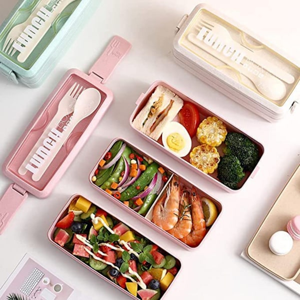 ##/Lunchlåda Set Läcksäker Bento Box Mikrovågssäker (8 delar)##/