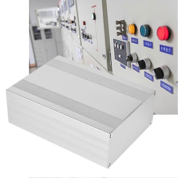 Elektroniskt projektfodral silvervit aluminiumlegering för tryckt kretskort 68x145x200mm
