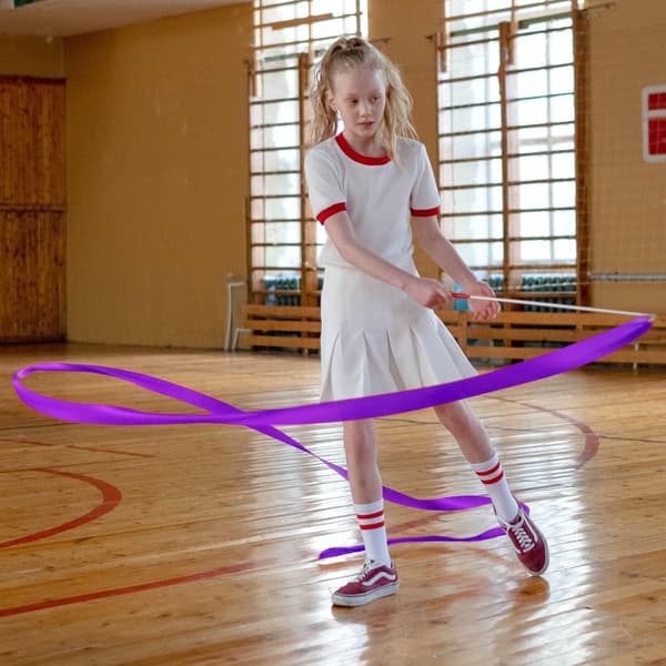 2 x 2 meter snurrande dansband - lila, barnens gymnastikband