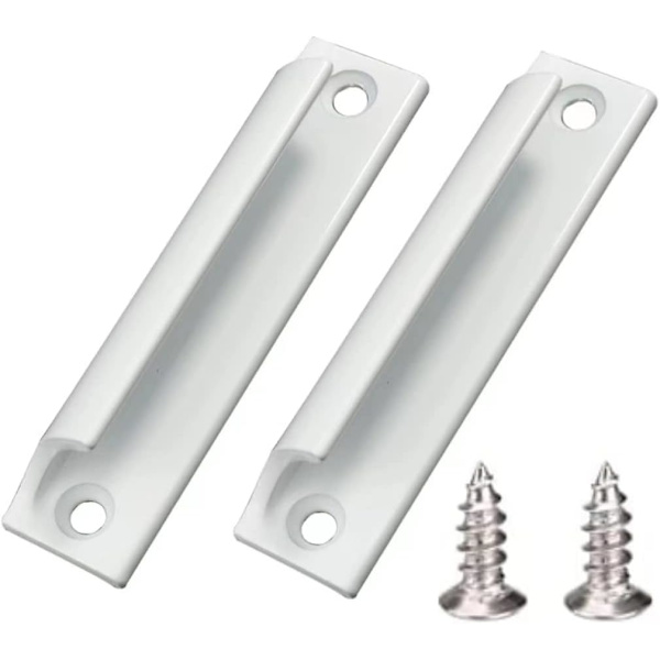 2 stk (Hvit) Aluminium Håndtak - Skyvedørhåndtak - Balkong