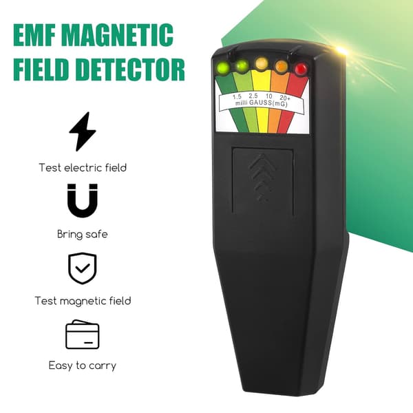 5 LED EMF-säteilyn tunnistin, säteilytesteri K2, harmaa