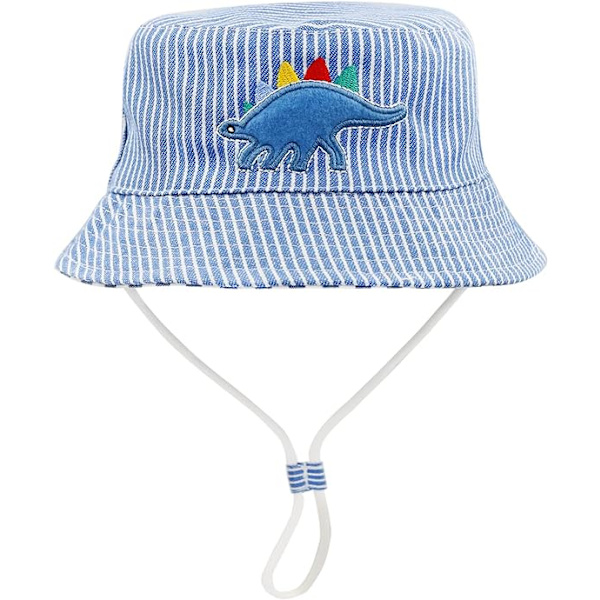 Barn Solhatt (52CM), Baby Strandhatt Pojk Flicka Fiskehatt, Bomull