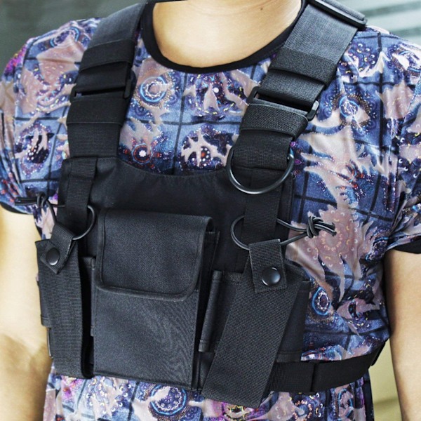 ##/Vyölaukku turvallisuusvarusteet techwear rinta tasku miesten liivi##/