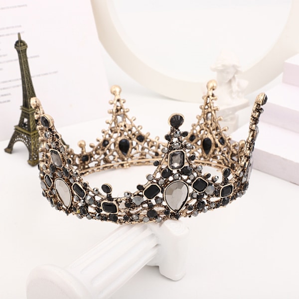##/Svart strass-krona##/