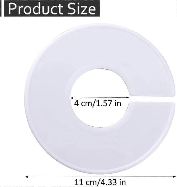 Klädstångsavdelare Runda 20 Stycken Stångavdelare Hängare Separator, 11cm