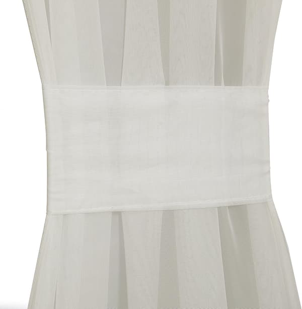 Glassdørpanelvindu Gardin Elegant Solid Voile Stanglomme