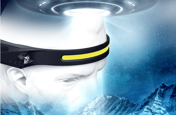 USB Genopladelig LED Pandelamp Med fire kroge og USB opladning