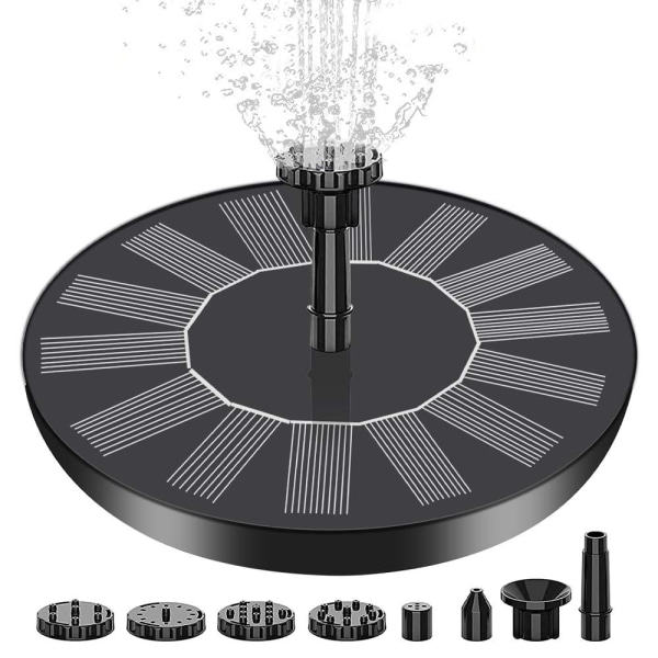 Udendørs Solar Fountain 1,5W - 2023 Opgraderet Udendørs Solar Fountain