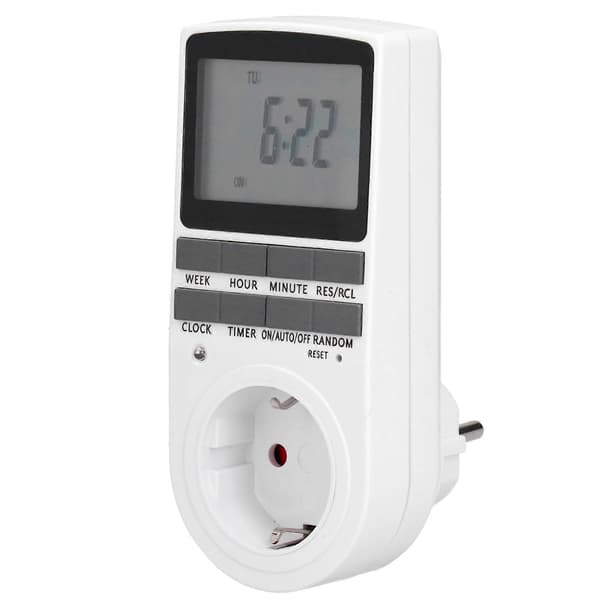Digital Programmerbar Stikkontakt Timer Smart Timing Switch Socket Tilbehør til Lampe Ventilator