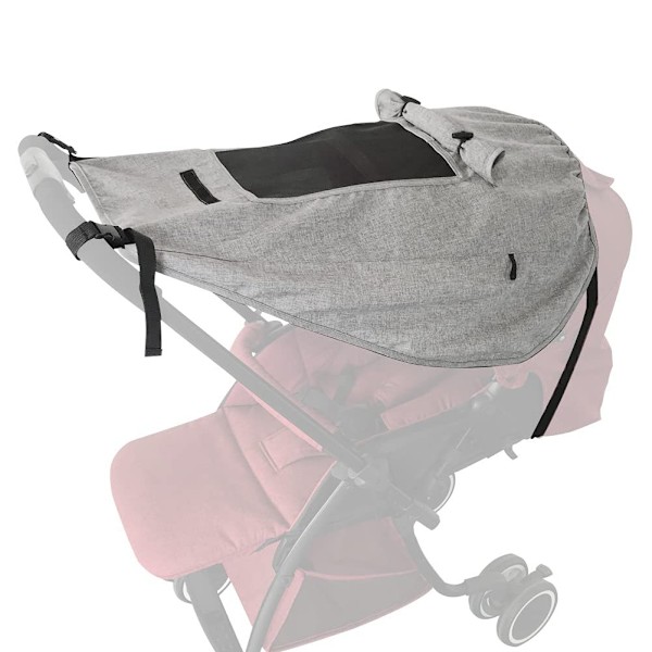 ##/Grå Universal Solskydd för Vagn Sufflett Solskydd Markis för Vagn UV 50+ Justerbart Solskydd Vagga med Förvaringsväska##/