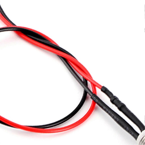 4 stk. 12V 8mm LED Panel Pilot Dash Varsellys Indikatorlampe Bil Varebil Rød