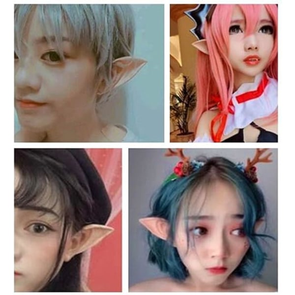 8 par Fairy Pixie Elf Ears,Latex Fairy Pixie Elf，Cosplay Ears f